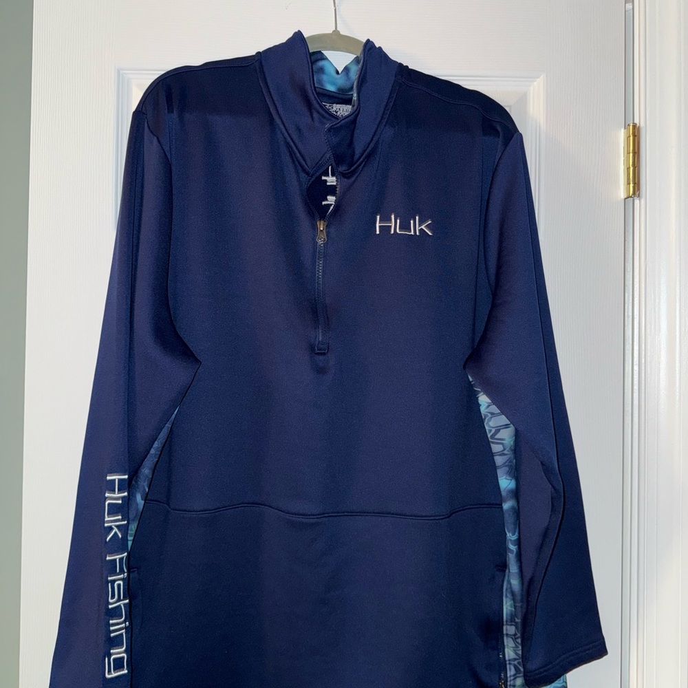 Huk Men's Deep Blue Zip-Up Sweatshirt